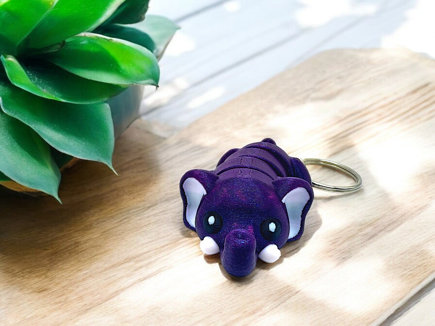 Galactic Elephant Keychain